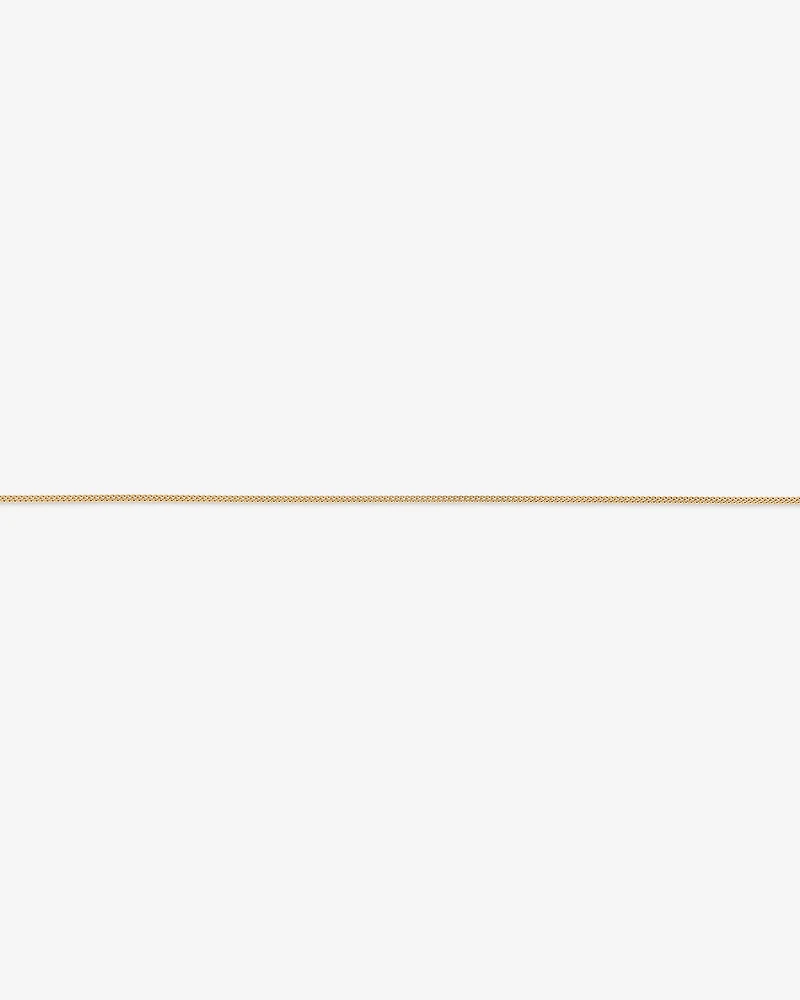 45cm (17") 1.05mm Width Solid Diamond Cut Curb Chain in 10kt Yellow Gold