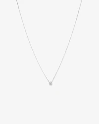0.22 Carat TW Round Diamond Halo Pendant in 10kt White Gold