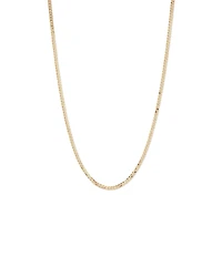 55cm (22") 3.75mm Width Solid Flat Bevelled Curb Chain in 10kt Yellow Gold