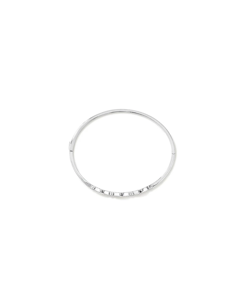 Triple Open Marquise Cubic Zirconia Bangle in Sterling Silver