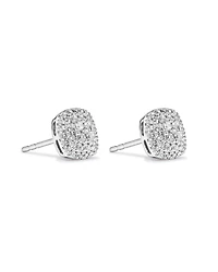 0.30 Carat TW Cushion Shaped Diamond Cluster Stud Earrings in 10kt Yellow Gold