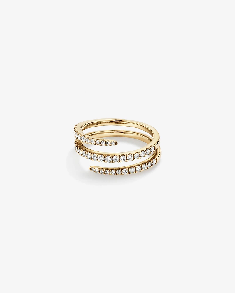 Spiral Ring with .50 carat TW of diamonds in 10kt white gold