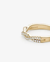 0.25 Carat TW Twist Diamond Wedding Ring in 14kt White Gold