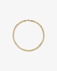 55cm (22") 8.9mm Width Solid Flat Bevelled Curb Chain in 10kt Yellow Gold