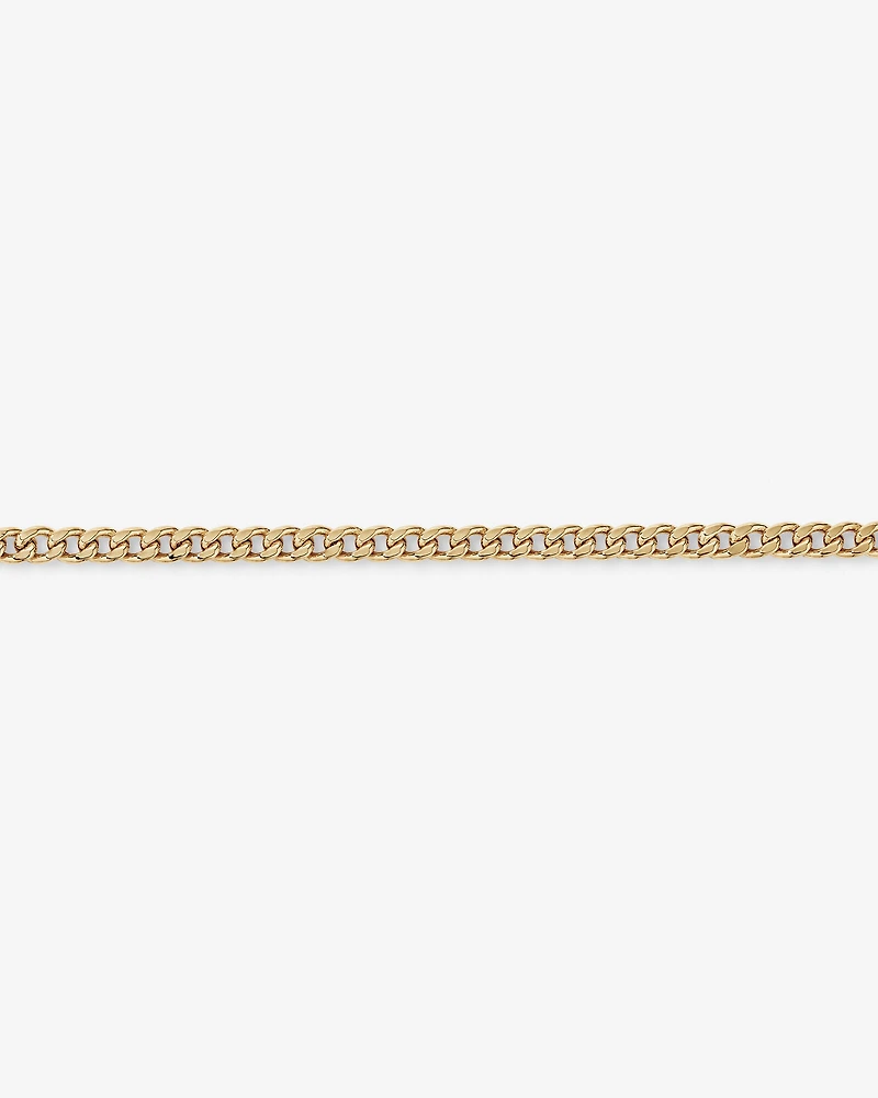 21cm (8.5") 5.5mm Semi-Solid Diamond Cut Curb Bracelet in 10kt Yellow Gold
