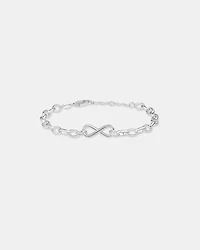 Infinity Belcher Chain Bracelet in Sterling Silver