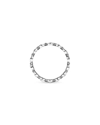 Bague Signature Connect Courbée avec Diamant en Argent Sterling