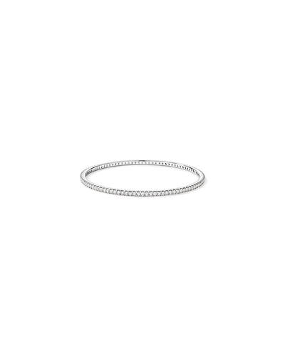 3.00 Carat TW Round Brilliant Laboratory-Grown Diamond Oval Eternity Bangle in 10kt White Gold