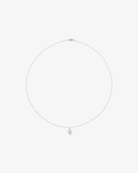 Heart Shape Cubic Zirconia Halo Pendant Necklace in Sterling Silver