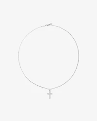 Collier pendentif croix en zircone cubique en argent sterling