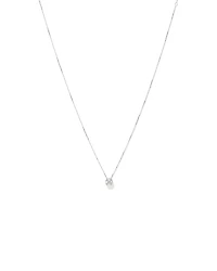 0.39 Carat TW Multistone Princess and Marquise Cut Diamond Pendant in 10kt White Gold