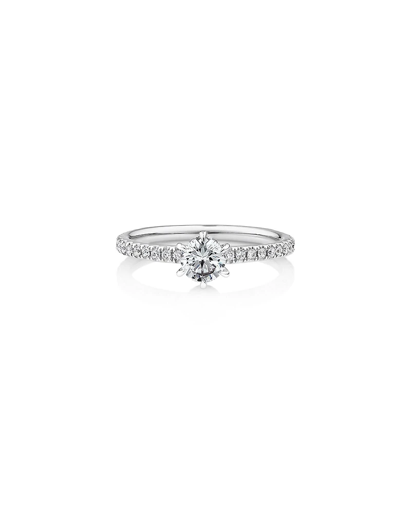 Sir Michael Hill Designer Engagement Ring with 0.70 Carat TW of Diamonds in 18kt White Gold