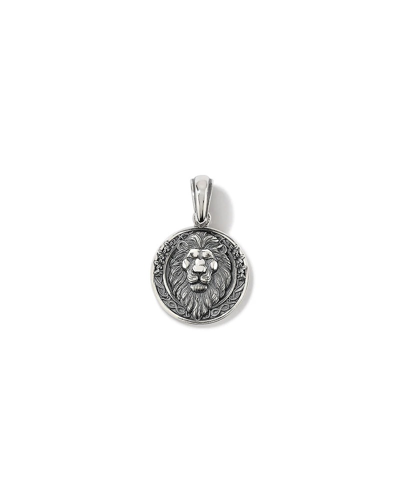 Lion Head Pendant in Sterling Silver