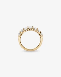 Bague De Mariage En Diamant De Laboratoire Ovale De 2,00 Carats Poids Total En Or Blanc 14 Carats