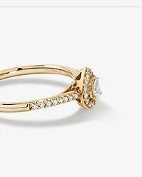 Pear Engagement Ring with .20TW of Diamonds in 10k Yellow Gold
