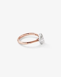 1.25 Carat TW Pear Cut Laboratory-Grown Diamond Solitaire Bezel Set Engagement Ring in 14kt Yellow Gold