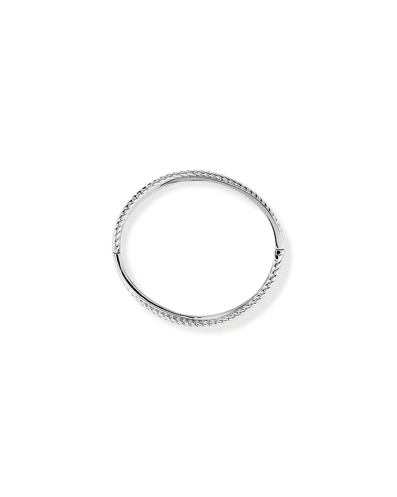 Bracelet torsadé de 63 mm en argent sterling
