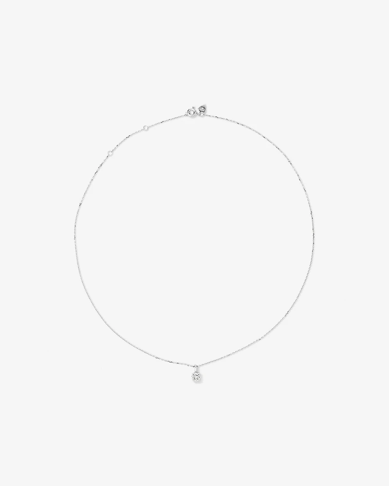 0.50 Carat TW Diamond Solitaire Pendant in 18kt White Gold