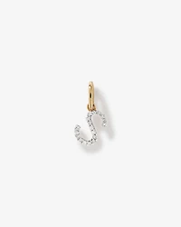 Pendentif avec initiale Lettre S en or jaune 10 carats