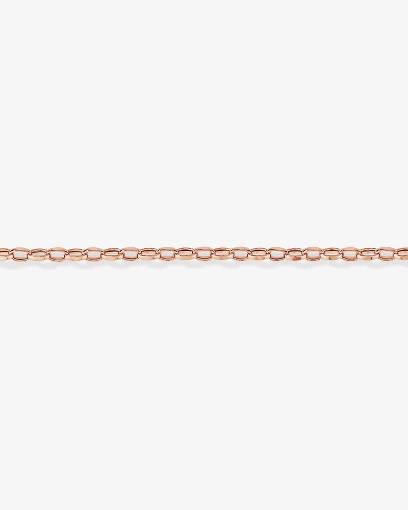 19cm (7.5") 3mm-3.5mm Width Belcher Bracelet in 10kt Rose Gold