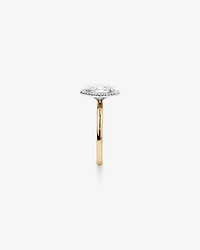 1.46 Carat TW Oval Cut Laboratory-Grown Diamond Halo Engagement Ring in 14kt Rose and White Gold