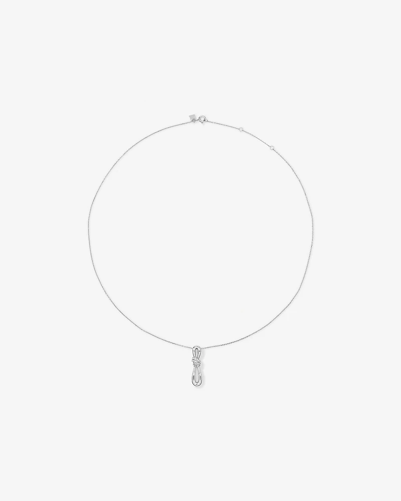 0.15 Carat TW Diamond Knots Pendant in Sterling Silver