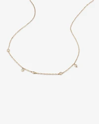 Station Necklace with 0.15 Carat TW of Diamonds in 10kt Yellow Gold