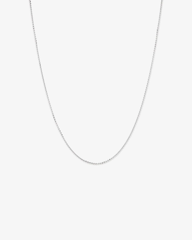 50cm (20") 2mm Width Diamond Cut Cable Chain Necklace in Sterling Silver