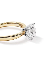2.00 Carat TW Round Brilliant Lab-Grown Diamond Solitaire Engagement Ring in 14kt Yellow and White Gold
