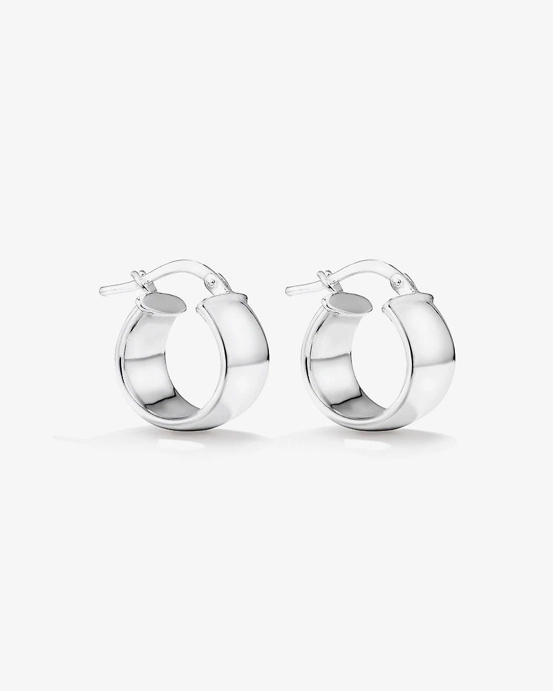 10mm Hoop Earrings in Sterling Silver