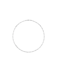 55cm (22") 3.75mm Width Figaro Chain Necklace in Sterling Silver