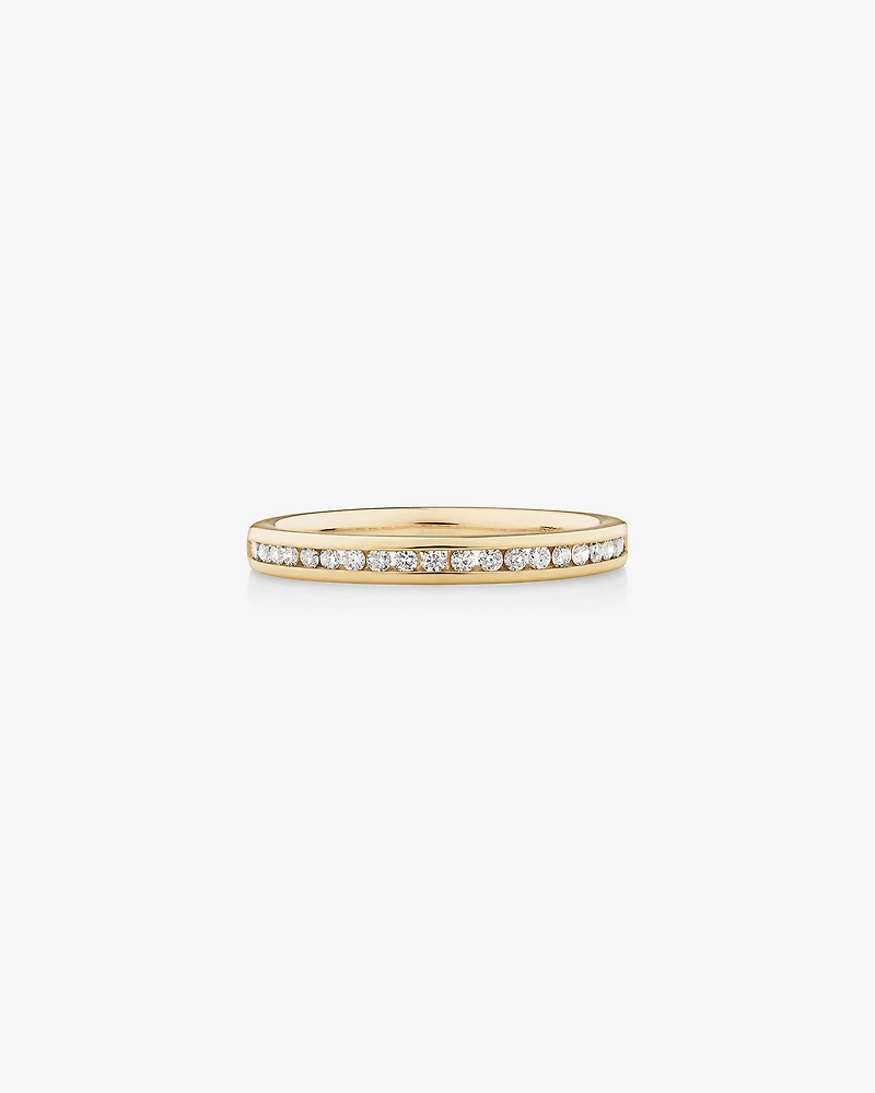 Wedding Band with Carat TW of Diamonds in 14kt Yellow Gold