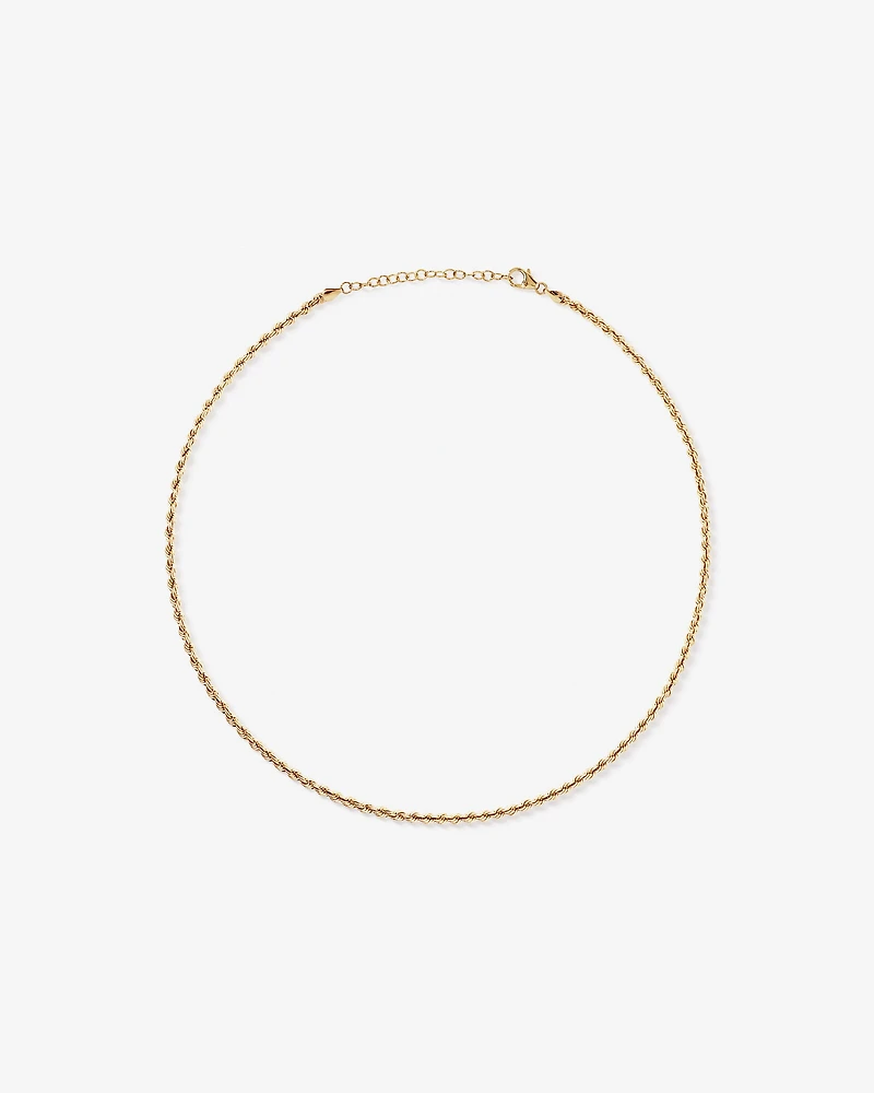 50cm (20") 3.3mm Width Hollow Rope Chain in 10kt Yellow Gold