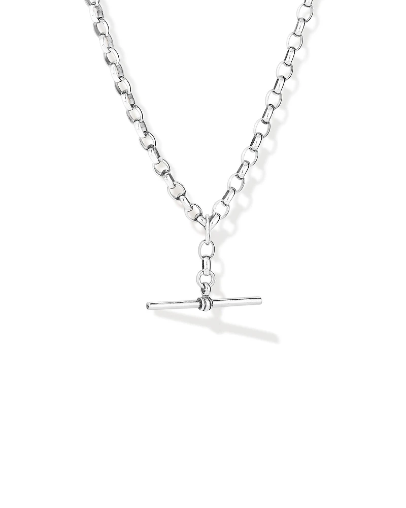 45cm (18") 4.5mm-5mm Width Belcher Fob Chain in Sterling Silver