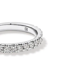 0.34 Carat TW Round Brilliant Claw-Set Wedding Band in 18kt White Gold