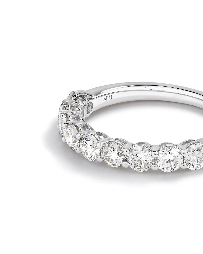 Ring with 1.30 Carat TW Laboratory Grown Diamonds in 14kt White Gold