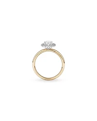 1.46 Carat TW Oval Cut Laboratory-Grown Diamond Halo Engagement Ring in 14kt Rose and White Gold