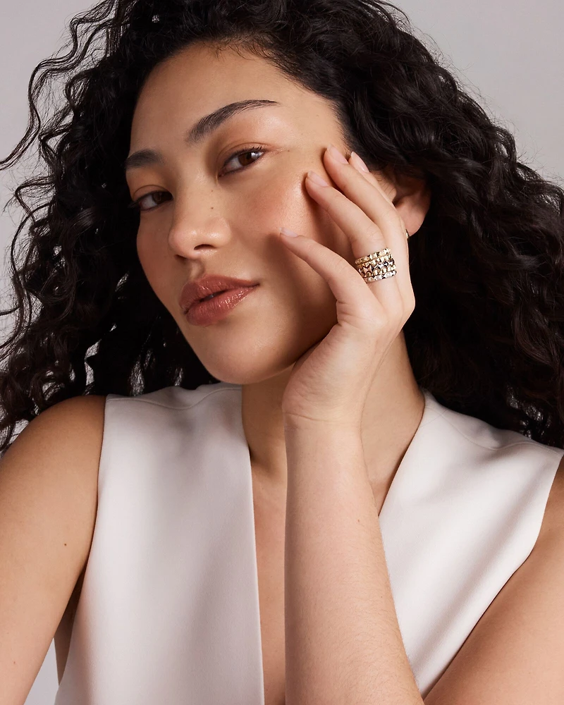 Bague Signature Connect Pointue en Argent Sterling