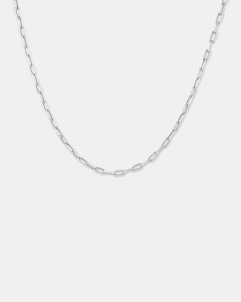 45cm (18”) 3.5mm Hollow Paperclip Chain in 10kt Yellow Gold