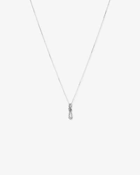 Vertical Sliding Knot Pendant Necklace in Sterling Silver