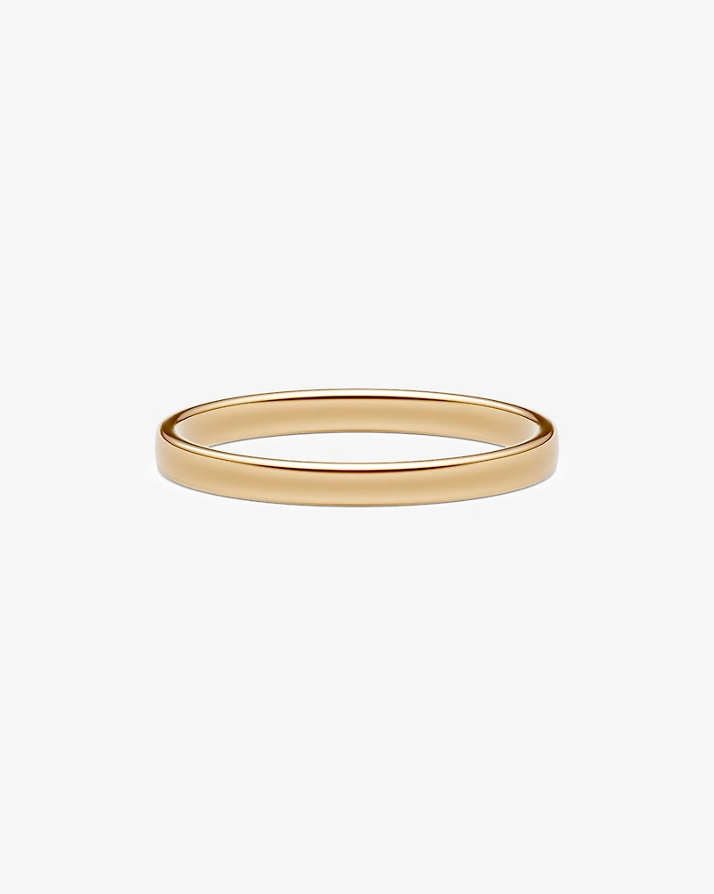 2mm Lite Half Round Wedding Band in 10kt Yellow Gold