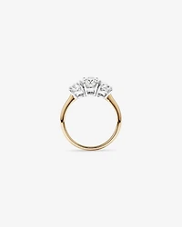 2 Carat Three Stone Oval Laboratory-Grown Diamond Engagement Ring In 14kt White Gold