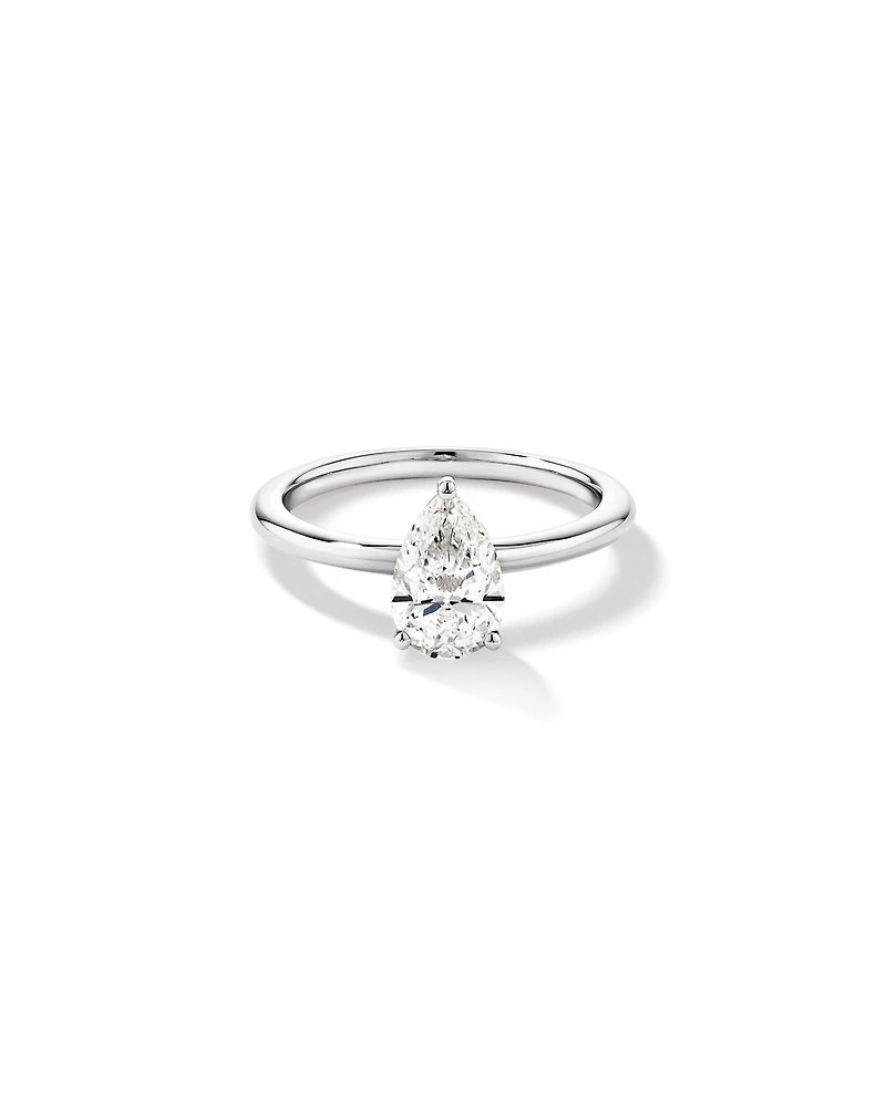 1.25 Carat TW Pear Laboratory-Grown Diamond Solitaire Engagement ring in 14kt Yellow and White Gold