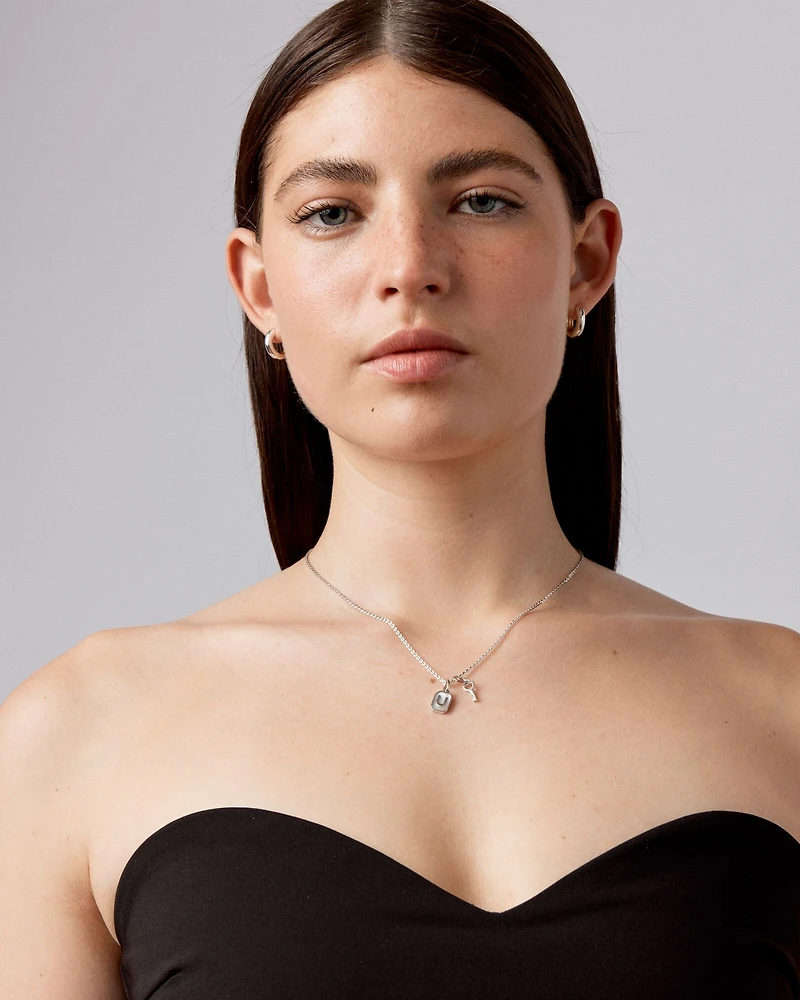 Pendentif clé nœud en argent sterling