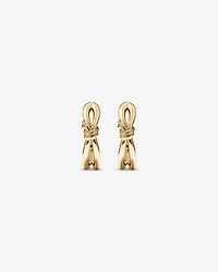 Knot Half Hoop Stud Earrings in 10kt Yellow Gold