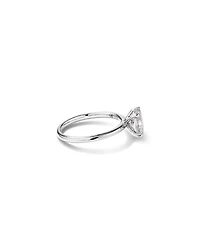 Bague De Fiançailles Solitaire En Diamant De Laboratoire Ovale De 1,25 Carat Poids Total En Or Jaune Et Blanc 14 Carats