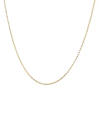 45cm (18") 1mm-1.5mm Width Diamond Cut Belcher Chain in 18kt Yellow Gold