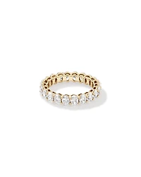 3.15 Carat TW Oval Laboratory-Grown Diamond Eternity Ring in 14kt White Gold
