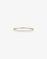 Hinged Bangle with 2 Carat TW of Diamonds in 14kt Yellow & White Gold