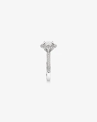 1.65 Carat TW Oval Cut Diamond Pave Halo Engagement Ring in Platinum